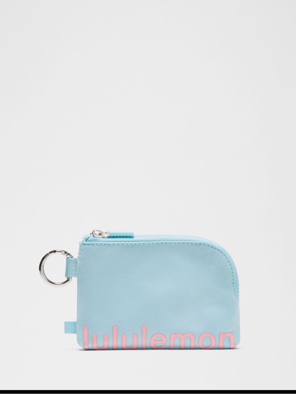 Lululemon Clippable Card Wallet in Foam Cloud/Blush Blend/Silver